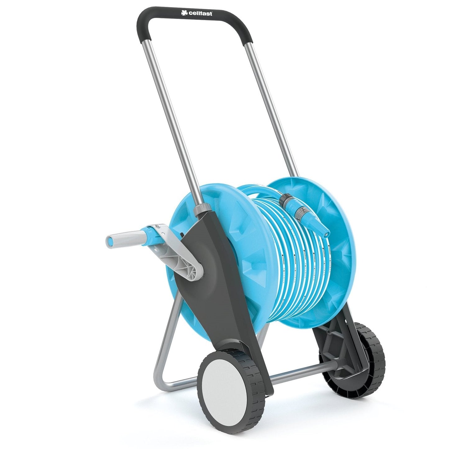 Cellfast 55-310 - Carro portamanguera con ruedas Compact, con manguera 1/2" 20 m