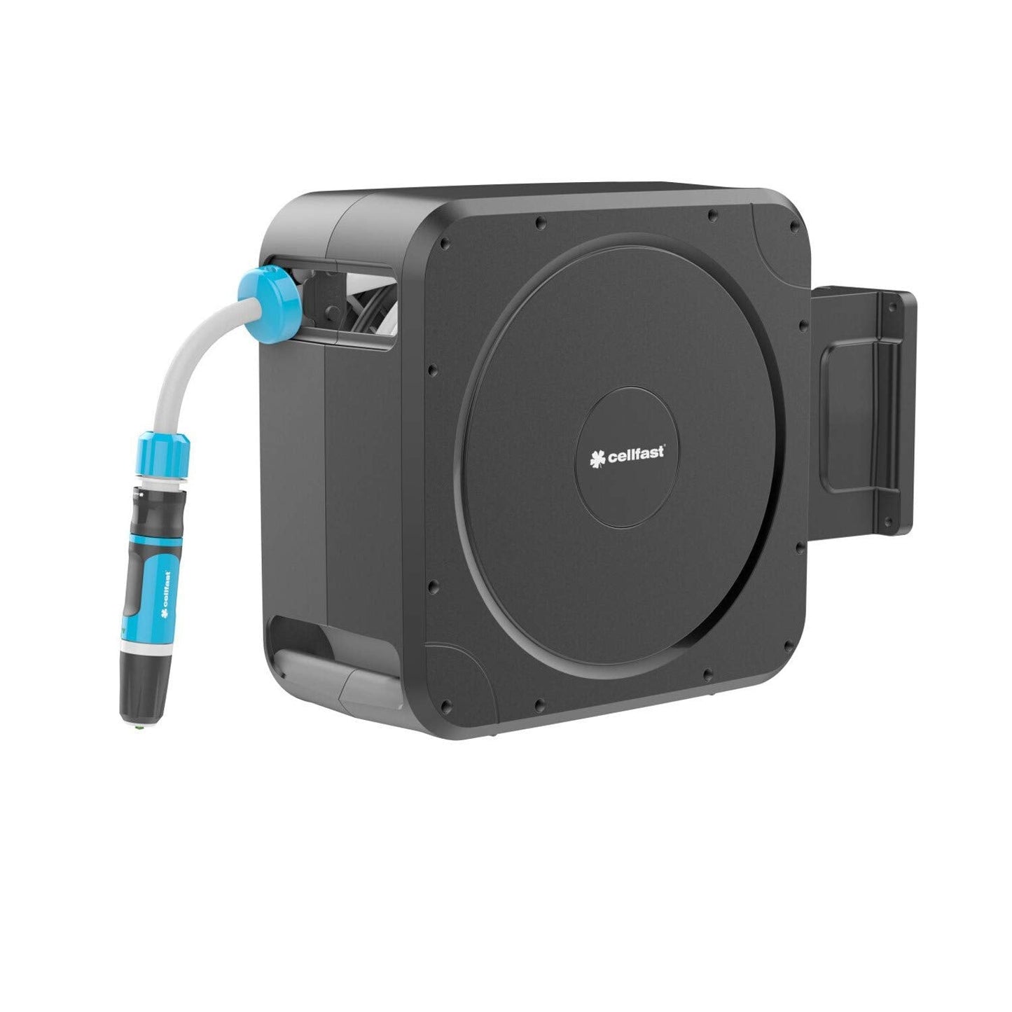 Cellfast 55-410 - Enrollador automático de manguera 1/2" 20 m + aspersor ENERGO
