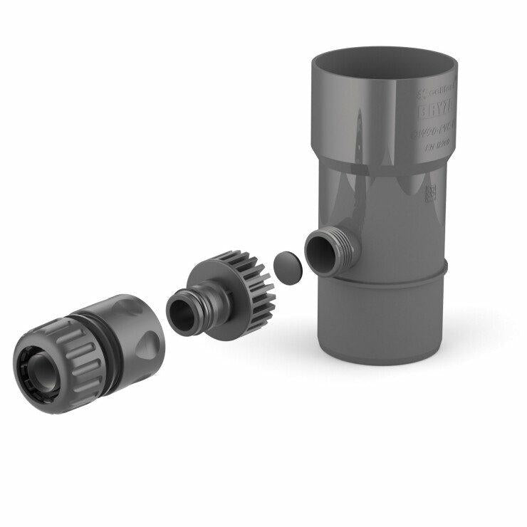 Cellfast 60-204 - Colector de agua de lluvia BRYZA 63 mm, grafito