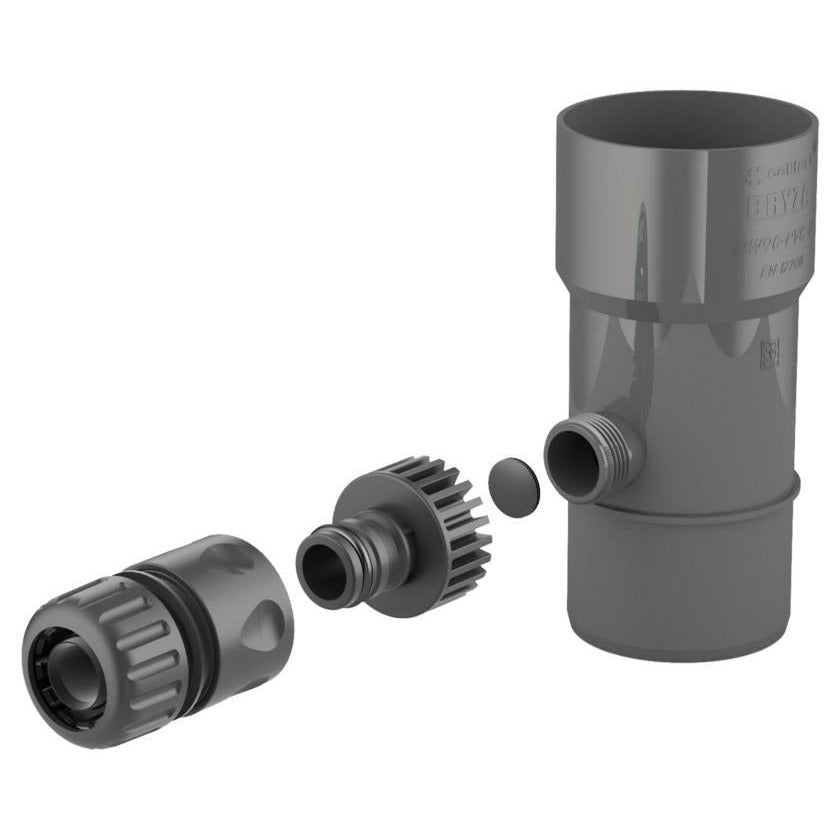 Cellfast 62-204 - Colector de agua de lluvia BRYZA 90 mm, grafito - Ferrotecnia