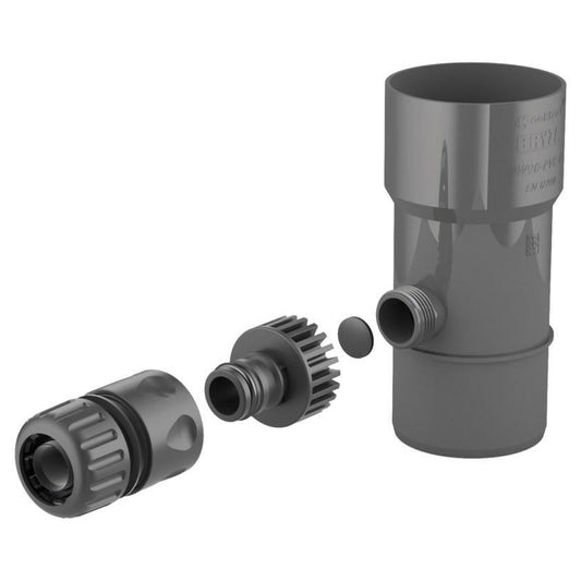 Cellfast 62-204 - Colector de agua de lluvia BRYZA 90 mm, grafito