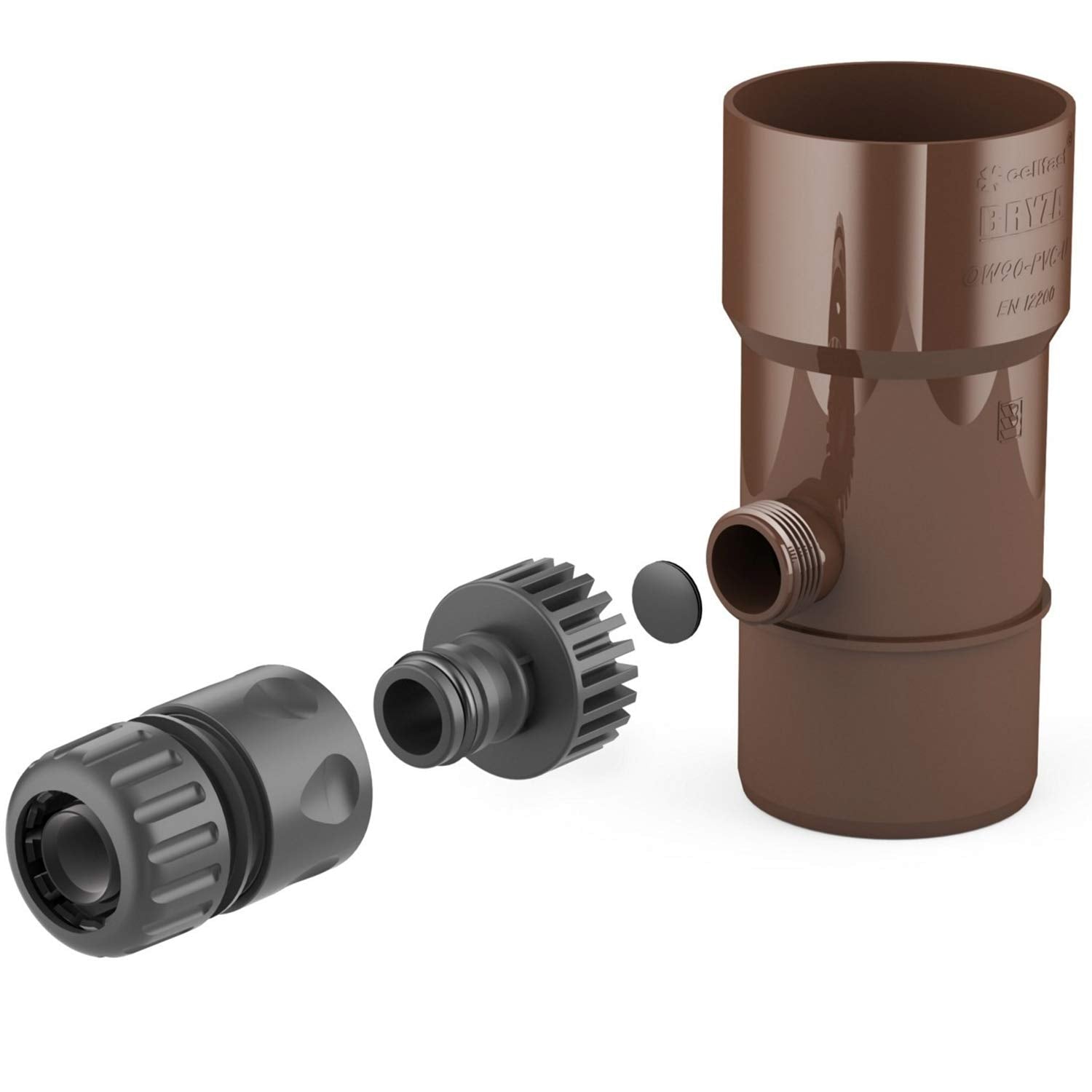 Cellfast 63-204 - Colector de agua de lluvia BRYZA 110 mm, grafito