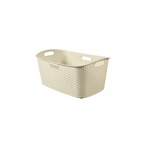 Cesto Papelera 'ratán' 47 litros Crema cesto para la Colada