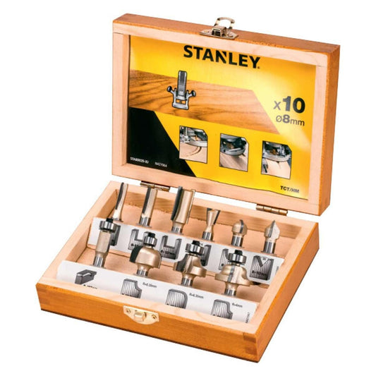 Conjunto de 10 fresas TCT en estuche de madera - Unid: 9