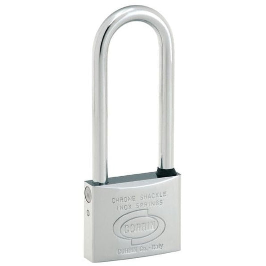 Corbin L-122-40-KA1 - Euromarine 40 long shackle padlock, keyed alike