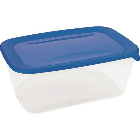 Curver 00553-139-01 Rectangular frescura contenedor y Go Fresh, 0.5L, Transparente/Azul