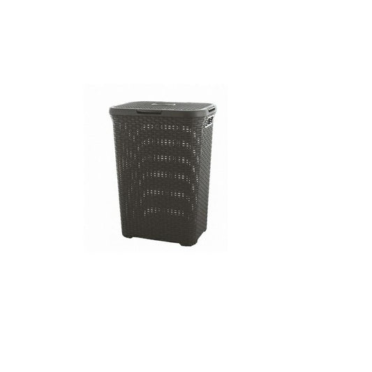 Curver 189211 - Cesta para la Ropa de Polipropileno de Mimbre Mirada, 60 L