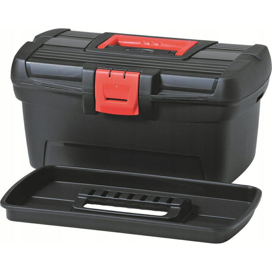 CURVER 193601 Herobox OPP - Caja de Herramientas (Polipropileno, 33 x 19 x 15,9 cm), Color Negro y Rojo