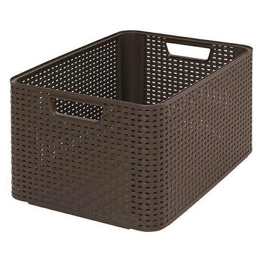 Curver 205850 Almacenamiento Estilo Aspecto Rattan la Segunda generación de Polipropileno Chocolate