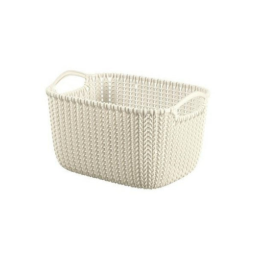 Curver 226391-Cesta de almacenaje, plástico, Rectangular, Punto 29 x 21,7 x 8 cm, 17,2 L