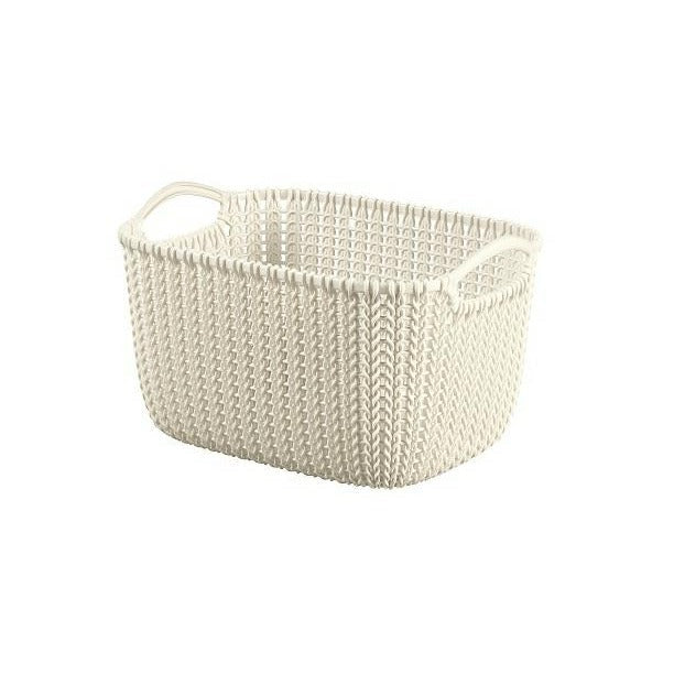 Curver 226391-Cesta de almacenaje, plástico, Rectangular, Punto 29 x 21,7 x 8 cm, 17,2 L - Ferrotecnia