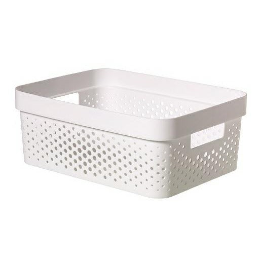CURVER, Bandeja de almacenamiento Infinity 17L, blanco, 35,5 x 26,2 x 21,9 cm, plástico reciclado