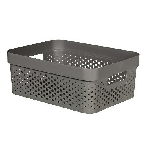 CURVER, Bandeja Infinity 17L, gris antracita, 35,5 x 26,2 x 21,9 cm, plástico reciclado