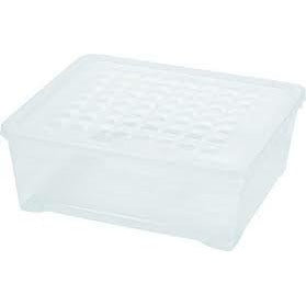 CURVER, Caja para Ropa y Textil 10L., con Tapa, Color Cristal