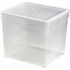 Curver - Caja para Ropa y Textil del Hogar 33L. - con Tapa - Color Cristal (03000-001-00)