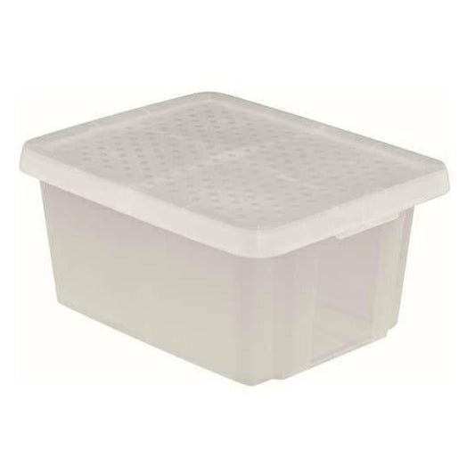 Curver, Caja para Ropa y Textil del Hogar 45L., con Tapa, Color Cristal (196065)