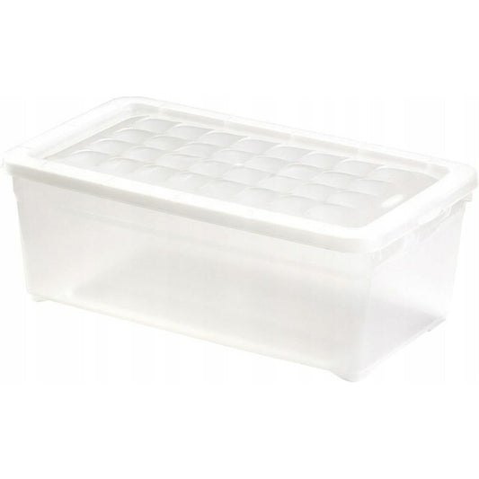 Curver - Caja para Textil y Zapatos 5,7L. - con Tapa - Color Cristal