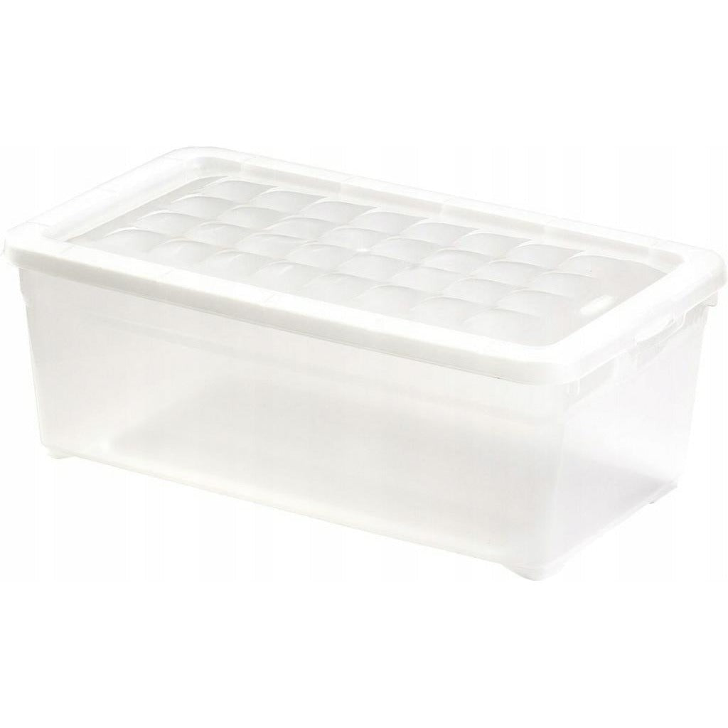 Curver - Caja para Textil y Zapatos 5,7L. - con Tapa - Color Cristal - Ferrotecnia