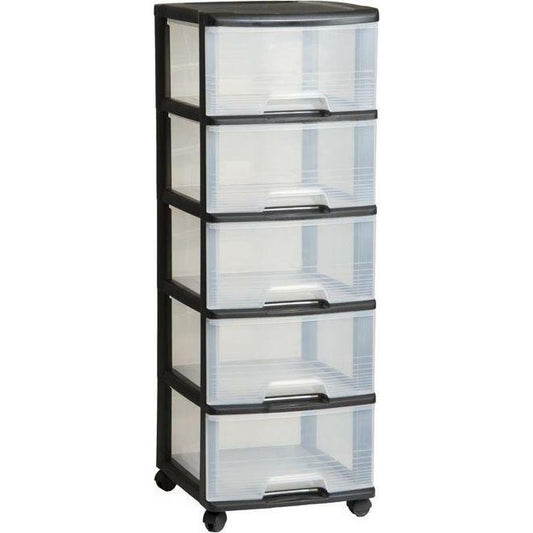 Curver Cesta de plástico Negro 37 x 39 x 100