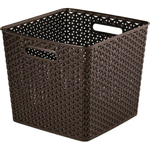 Curver - Cesta Organizadora Multiusos MyStyle 25L. con Asas - Color Chocolate