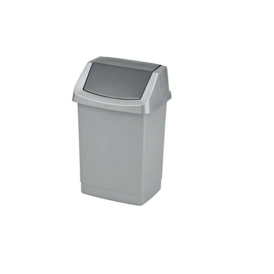 Curver CLICK-IT multiusos para papelera cesta de plástico plata, plástico, gris, 9 l