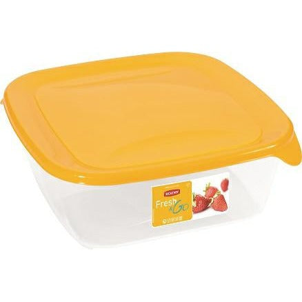 CURVER Congelador Safe Cuadrado plástico de rodamiento de Comida, de 3 Piezas (0.25 l), plástico, Amarillo, 0.25 L