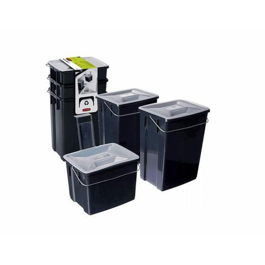 Curver Conjunto de contenedores de clasificación de residuos 2x10L + 6L Recycle Bins SET