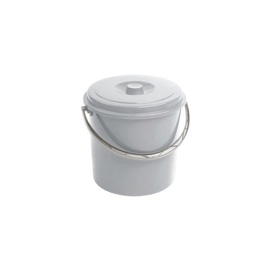 Curver - Cubo con tapa 12 L, gris