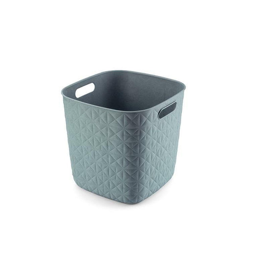 CURVER - Cubo de almacenamiento Softex de 15 L, diseño elegante, ligero, apilable y práctico, 70% reciclado, tamaño espacioso, 27 x 27 x 26 cm, color azul