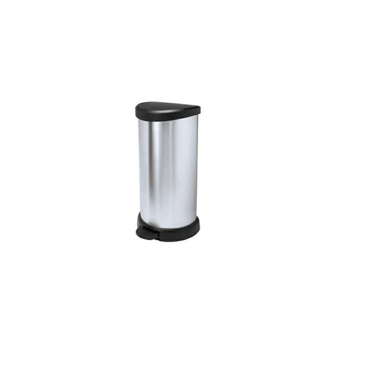 Curver Cubo de Basura con Pedal, Metal, 40 L