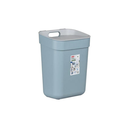 Curver - Cubo de basura de 10 l, listo para recolectar, ideal para sumergir el fregadero, con soporte de pared para pared o puerta, cocina, cuarto de baño, lavadero, 100% reciclado, color blanco - Ferrotecnia