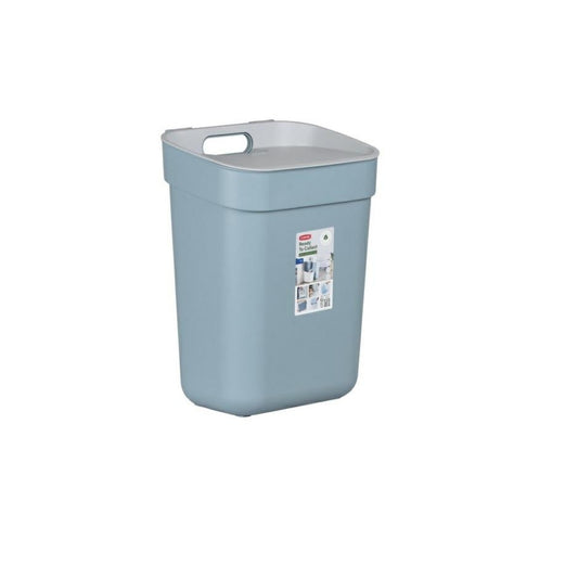Curver - Cubo de basura de 10 l, listo para recolectar, ideal para sumergir el fregadero, con soporte de pared para pared o puerta, cocina, cuarto de baño, lavadero, 100% reciclado, color blanco