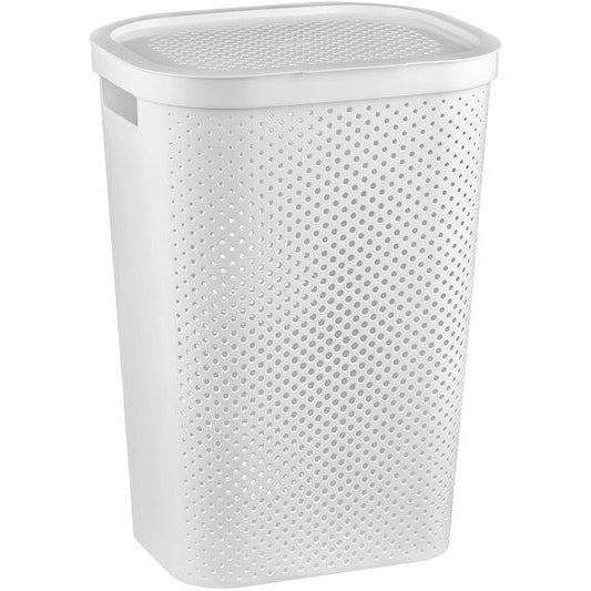 Curver - Cubo de Basura Essentials 40L. con Separador Cuadrado - Color Gris y Antracita - con Pedal
