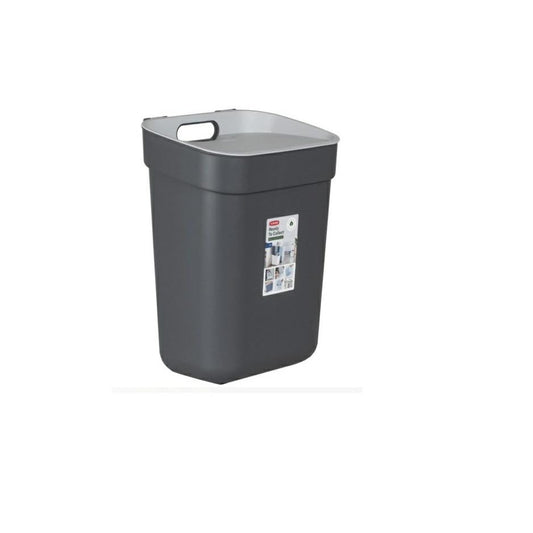 Curver - Cubo de reciclaje 10 L, gris oscuro/gris claro