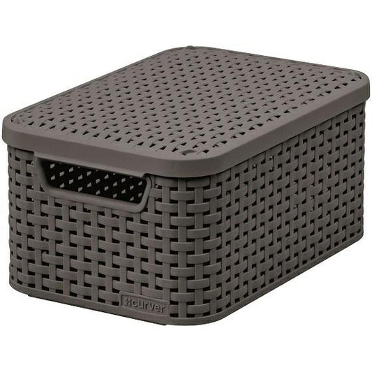 CURVER, Curver Caja de almacenamiento, polipropileno, negro, 29 x 20 x 14 cm
