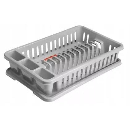 CURVER, Escurridor de plástico pequeño, con Bandeja, Gris, 26 cm