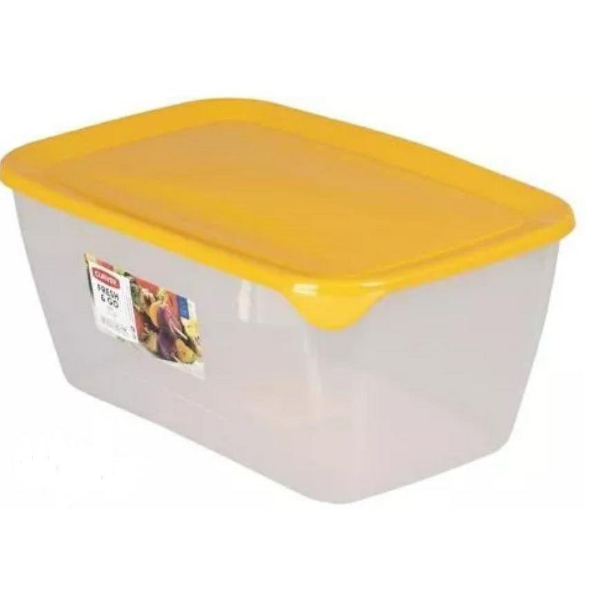 Curver Fresh&Go - Recipiente hermetico rectangular 5 L, amarillo/transparente - Ferrotecnia