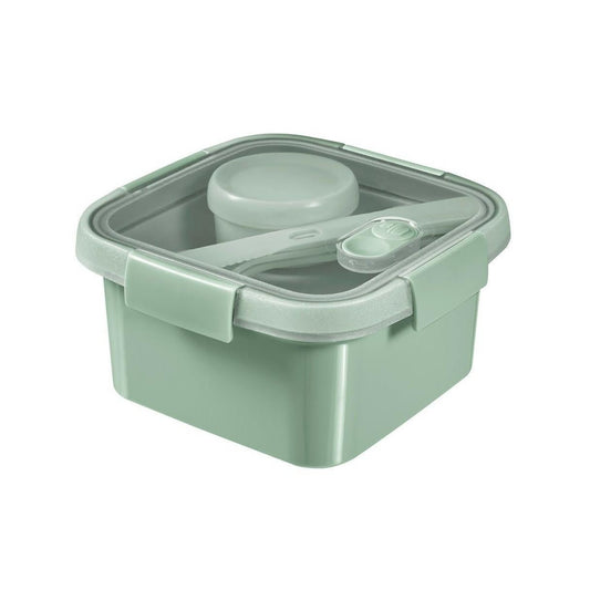 Curver Lunch Kit - Recipiente hermetico cuadrado 1,1 L, verde - Ferrotecnia