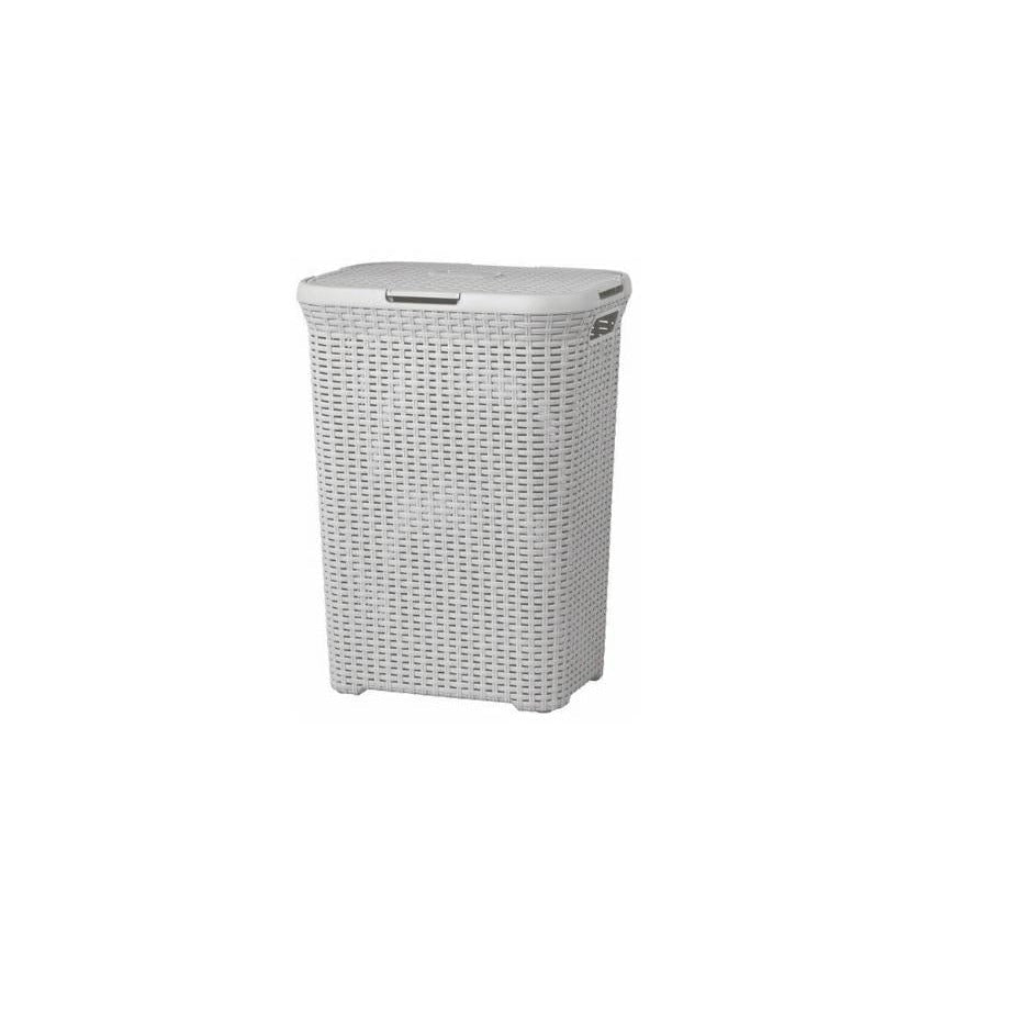 Curver Natural Style Laundry - Cesta para lavandería (60 L), color gris claro - Ferrotecnia