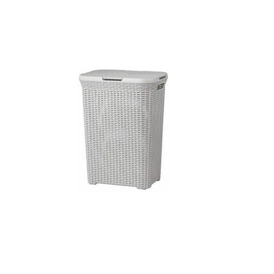 Curver Natural Style Laundry - Cesta para lavandería (60 L), color gris claro - Ferrotecnia