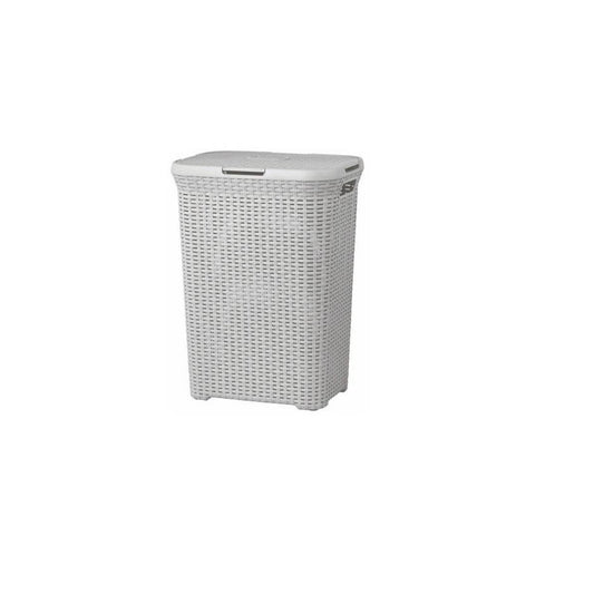 Curver Natural Style Laundry - Cesta para lavandería (60 L), color gris claro