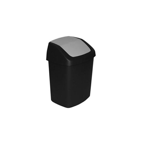 Curver - Papelera de plástico Swing de 10 litros, de 24,6 x 19,8 x 37,3 cm, Ref. 229421