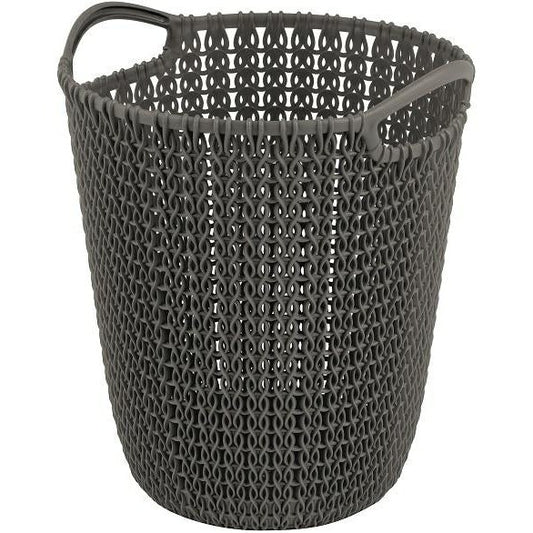 Curver - Papelera Knit 7L. Redonda - con Asas - Color Azul Bruma