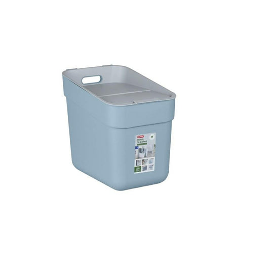 Curver Ready To Collect Papelera para Reciclar, Cubo de Basura de 20 litros, Color Gris-Azul