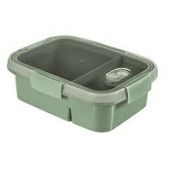 Curver - Recipiente hermetico rectangular doble 0,6 + 0,3 L, verde