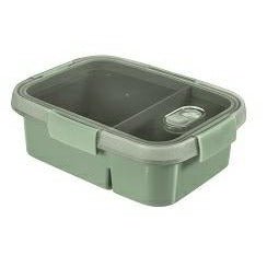 Curver - Recipiente hermetico rectangular doble 0,6 + 0,3 L, verde - Ferrotecnia