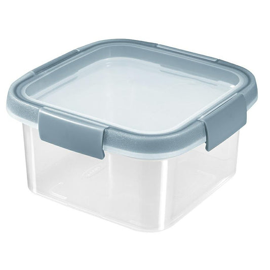 Curver Smart Fresh - Recipiente hermetico cuadrado 1,1 L, transparente/azul grisaceo