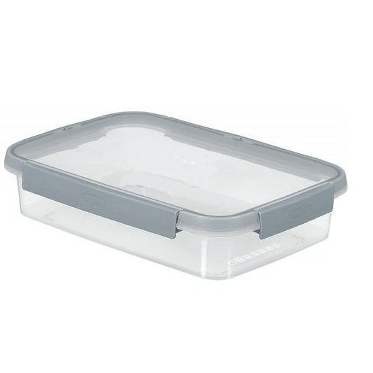 Curver Smart Fresh - Recipiente hermetico rectangular 2 L, transparente/azul grisaceo