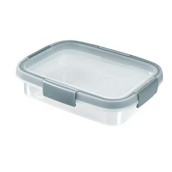 Curver Smart Fresh - Recipiente hermetico rectangular 3,5 L, transparente/azul grisaceo