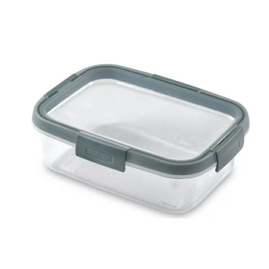 Curver Smart Fresh - Recipiente hermetico rectangular 3,5 L, transparente/azul grisaceo